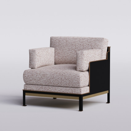 Tweed Lounge Chair with Arm